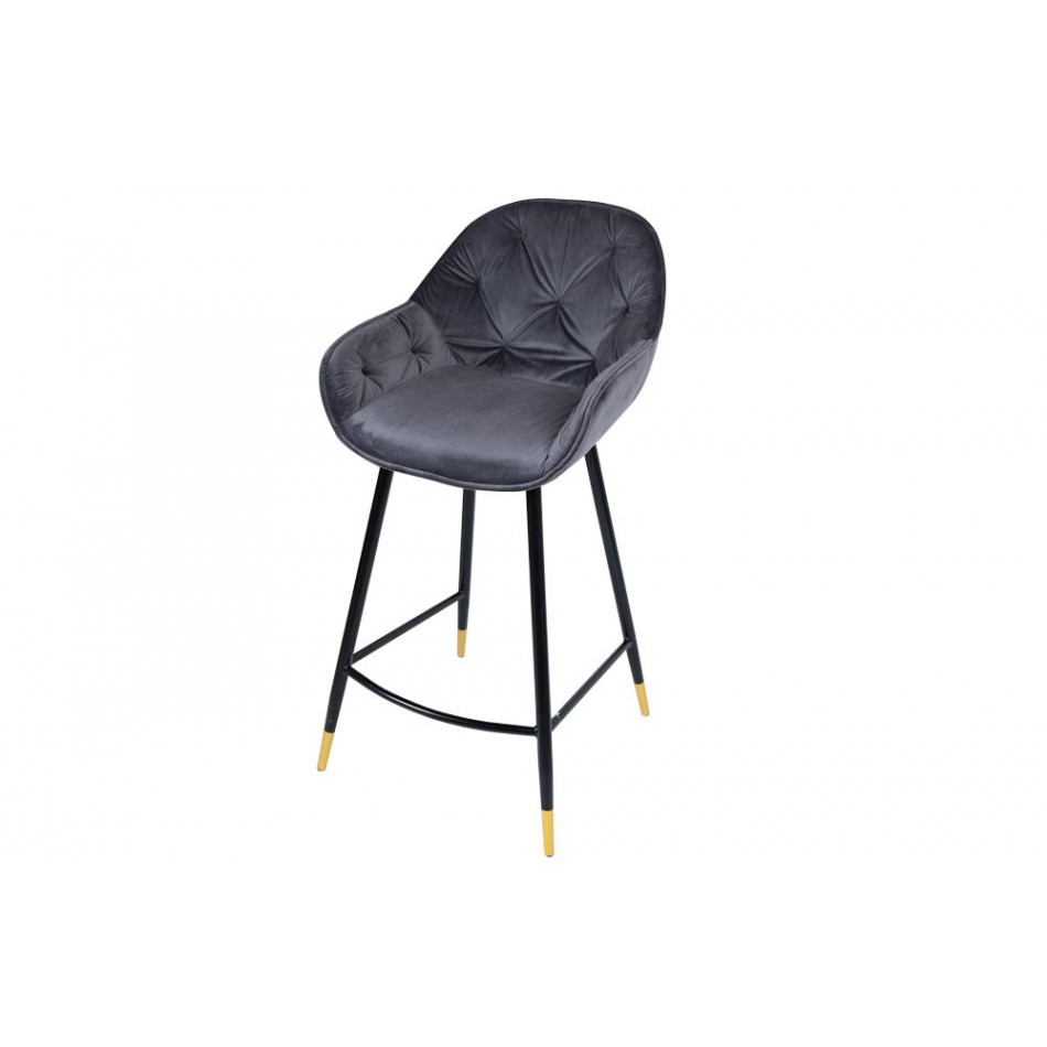 Baro kėdė SALORINO, pilkos sp., 96x48x54cm, sėdimosios dalies aukštis  62cm
