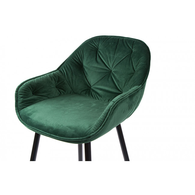 Baro kėdė SALORINO, velvetas, žalios sp., 96x48x54cm, sėdimosios dalies aukštis 62cm