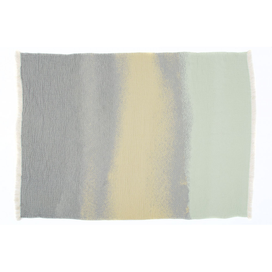 Throw Misty, green/grey, 130x170cm