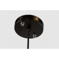 Pendant lamp Lavik, black/golden, E27 60W, H30-95cm, D60cm
