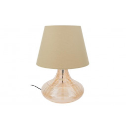 Table lamp Dijon amber/brown colour, E27 40W, H46cm D30cm