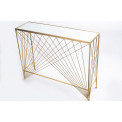 Console Bamberg M, mirror top, gold, H70x90x25cm