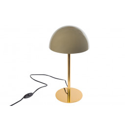 Table lamp Lima, brass/gold color, with olive green enamel, D22xH41cm, E27 25W
