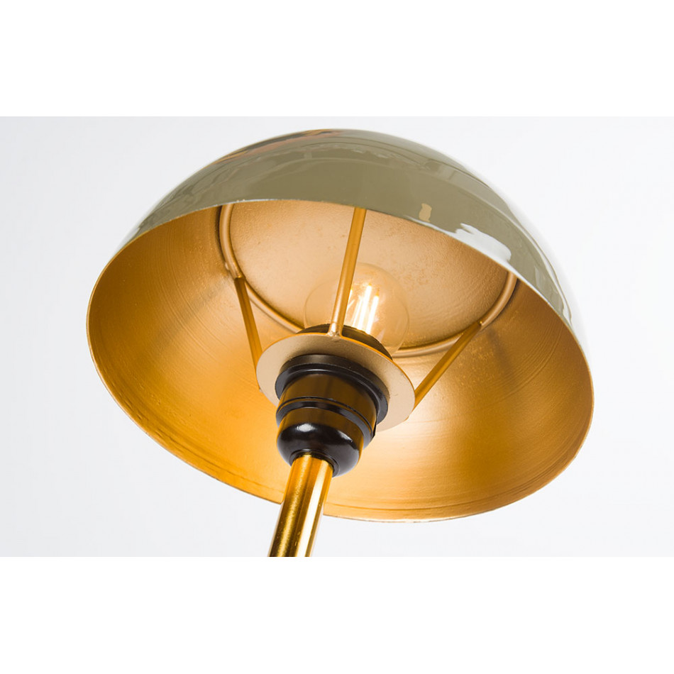 Настольная лампа Lima, цвет латунь/золото, с оливково-зеленой эмалью, D22xH41см, E27 25W