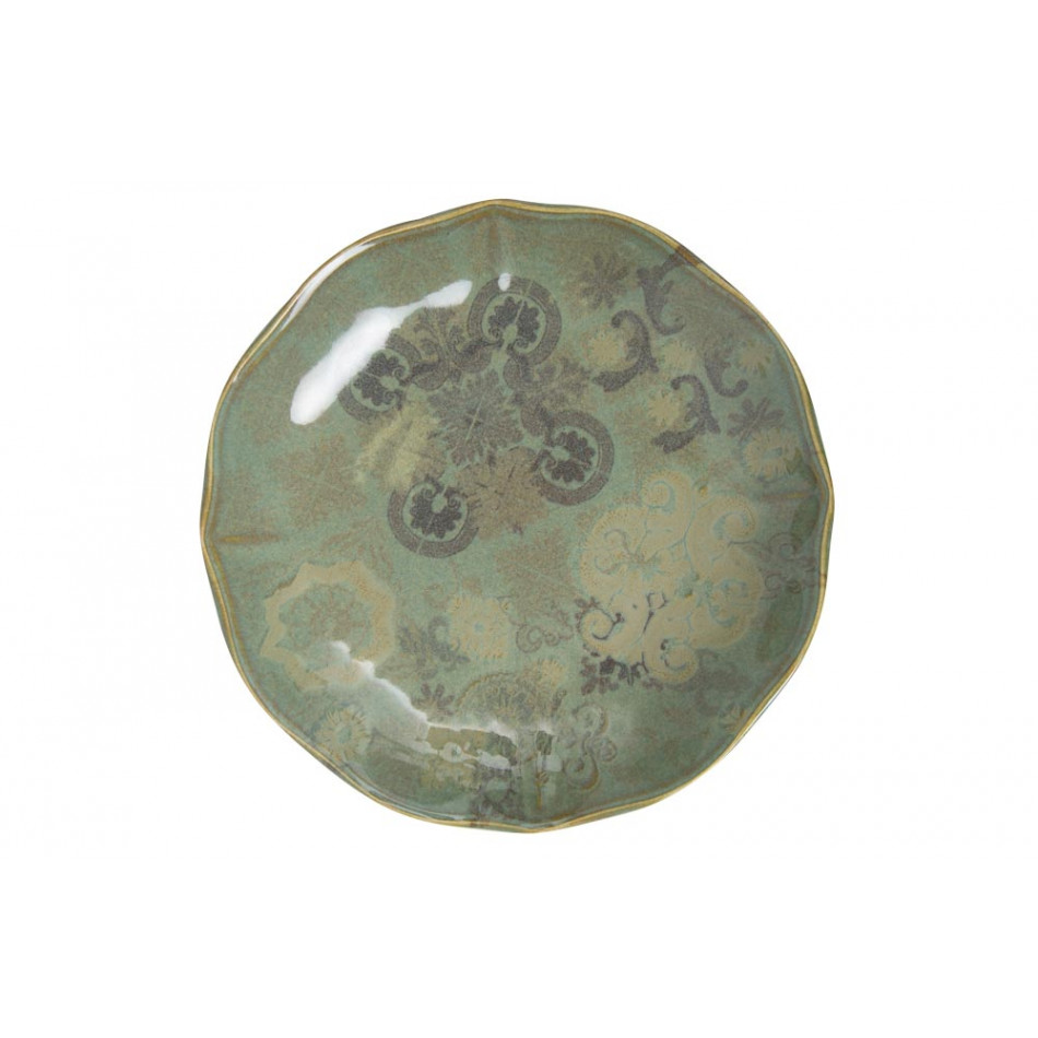 Soup plate Gran Via, green colour, D23x3.7cm