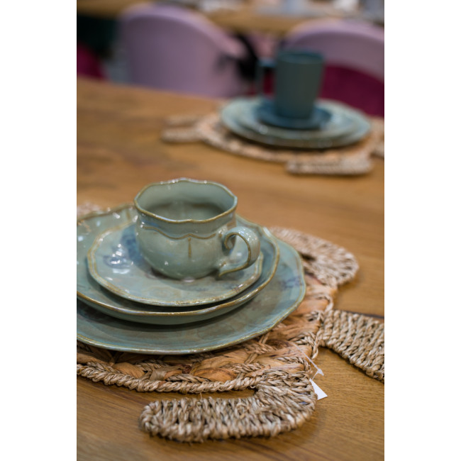 Bread plate Gran Via, green colour, D17.5cm