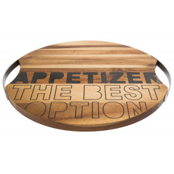 Acacia wood plate Appetizer, 35.4x35x3cm