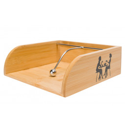Napkin holder, bamboo, 21.3x20x7cm