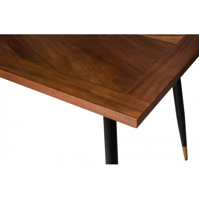 Pietų stalas TORIJA,  riešutmedžio plokštė, 140x80x76cm