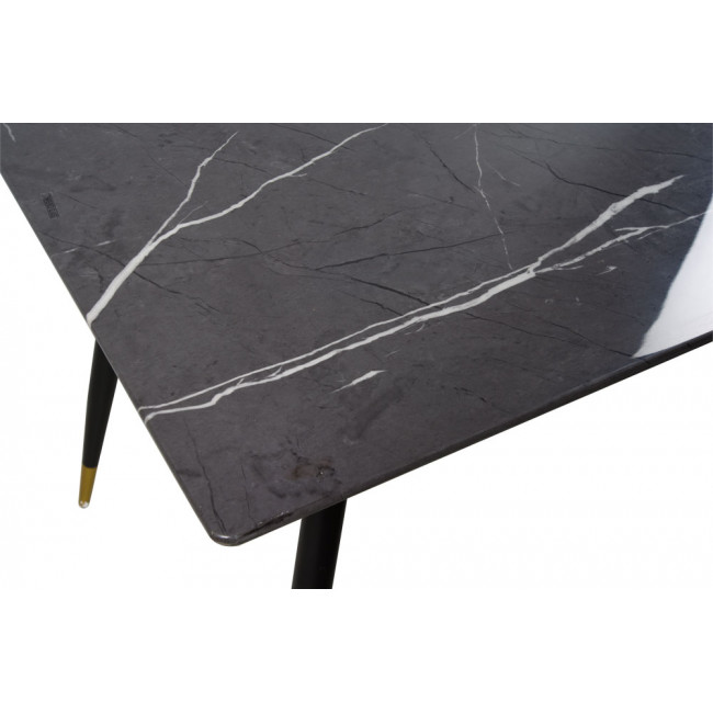 Pietų stalas TROMELLO, stiklas/metalas, 140x80x78cm