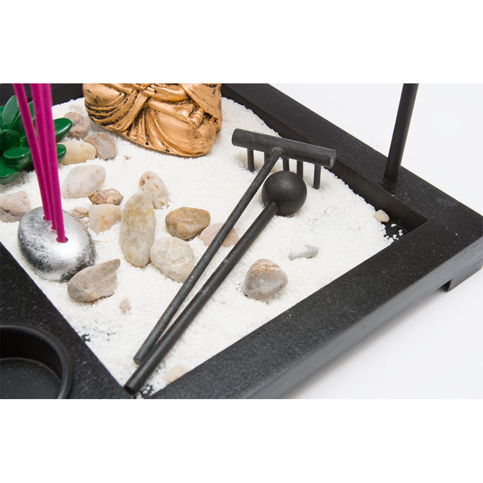 Decor Buddha garden, 22x22x23cm