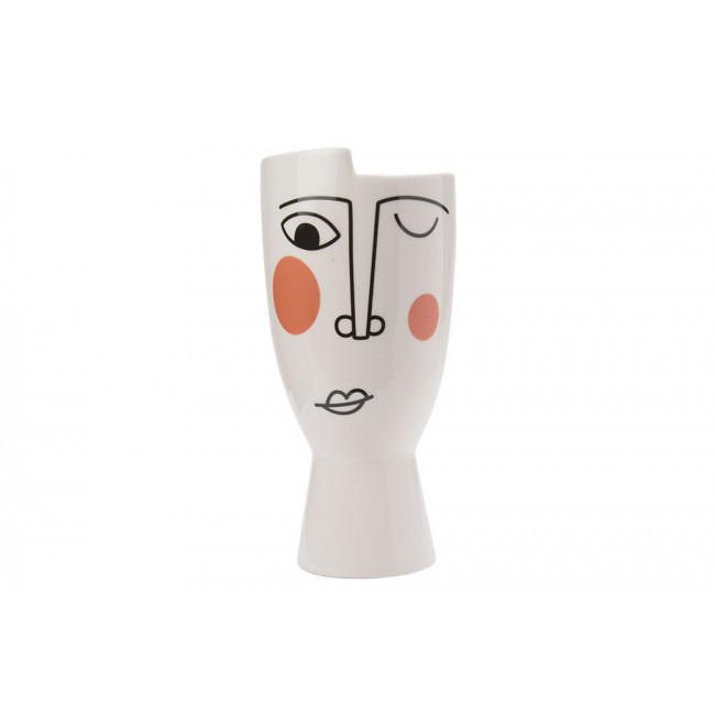 Flower pot Face, porcelain, H21.5xD10.4cm