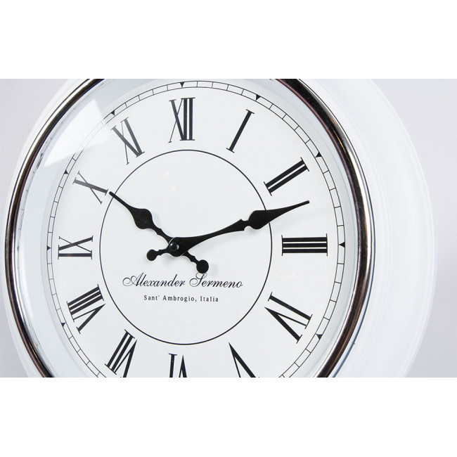 Wall clock Yella, white colour, D40cm