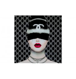 Wall Glass Art Fashion Haircut, 80x80cm