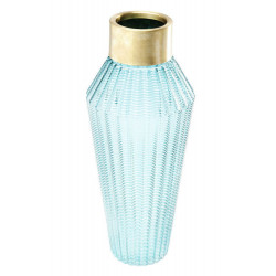 Vase Barfly, light blue, glass, H43cm