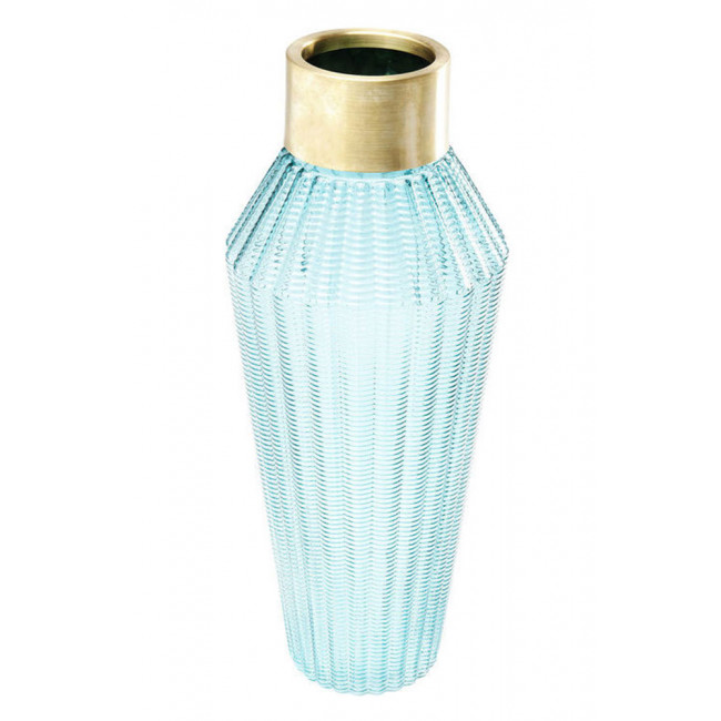 Vase Barfly, light blue, glass, H43cm