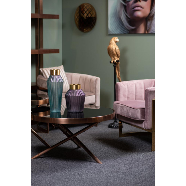 Vase Barfly, light blue, glass, H43cm