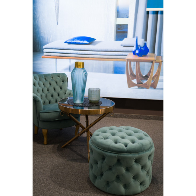 Vase Barfly, light blue, glass, H43cm