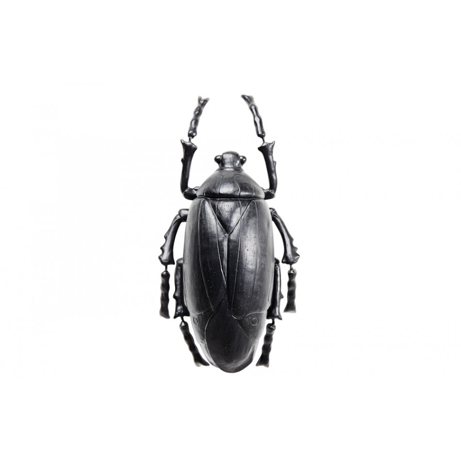 Wall decoration Plant Beetle Matt Black, 26x14.5x8cm