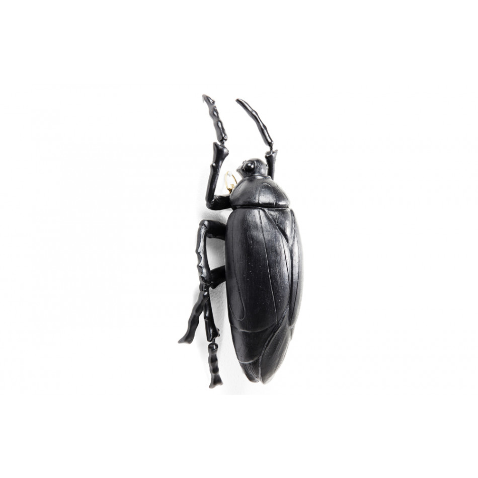 Wall decoration Plant Beetle Matt Black, 26x14.5x8cm