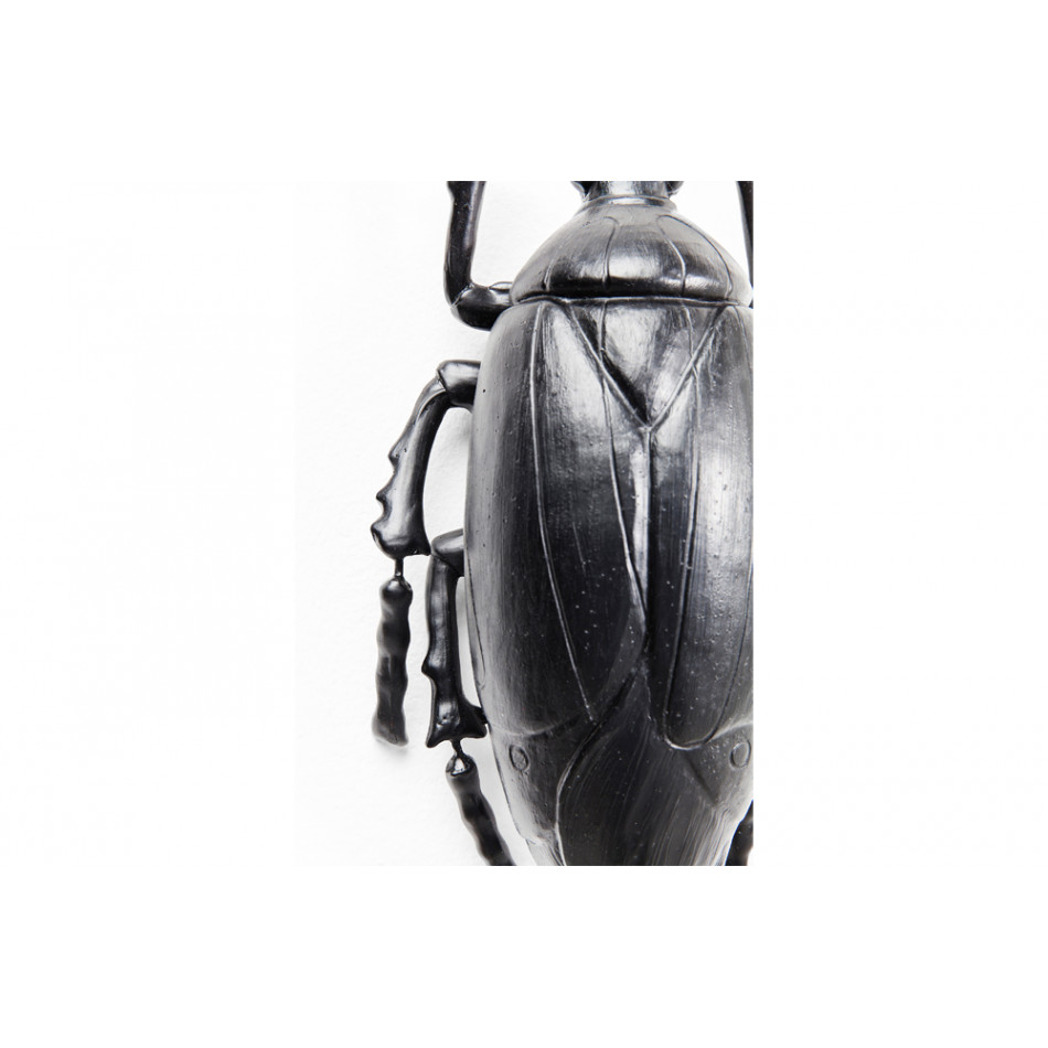 Wall decoration Plant Beetle Matt Black, 26x14.5x8cm