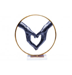 Deco object Heart Hand, D33x10.5cm