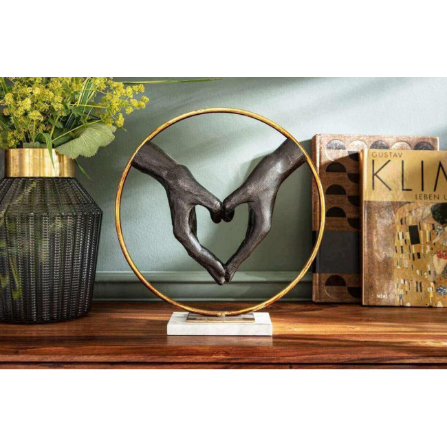 Deco object Heart Hand, D33x10.5cm