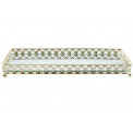 Tray with mirror, metal, gold colour, 30x10x4cm