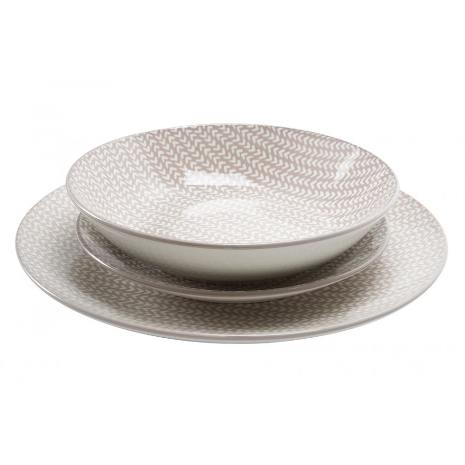 Tableware set, 18 pcs., ceramic, D27cm, D20cm