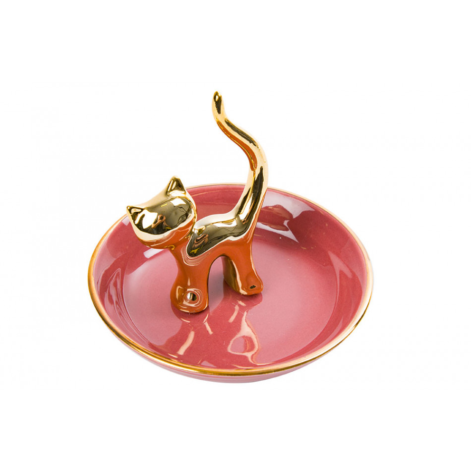 Ring holder Gatto, porcelain, H9.5xD10.5cm