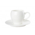 Porcelianinis ESPRESSO puodelis su lėkštute, 150ml, h7cm, D12.8cm