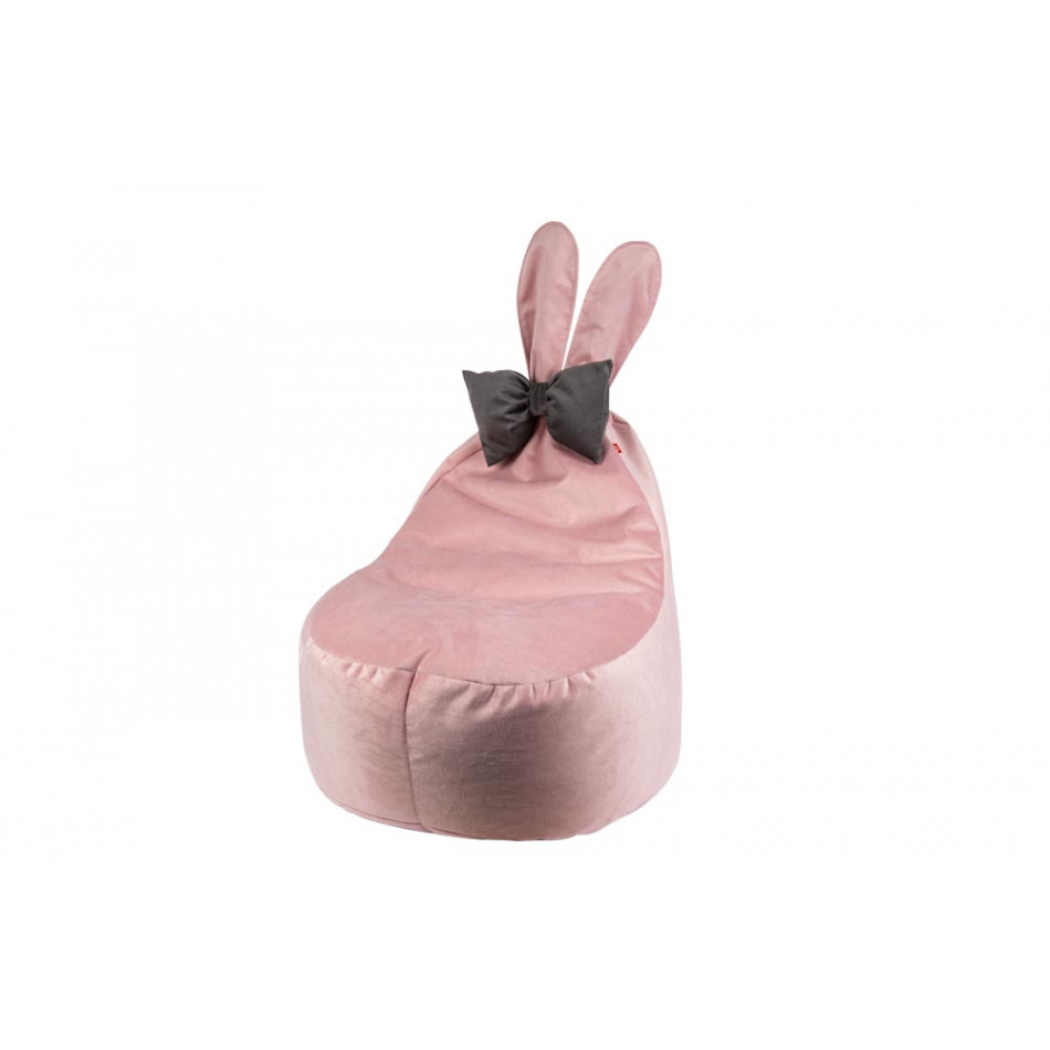 Kids Bean Bag Rabbit AD, pink/grey, H50x50x60cm