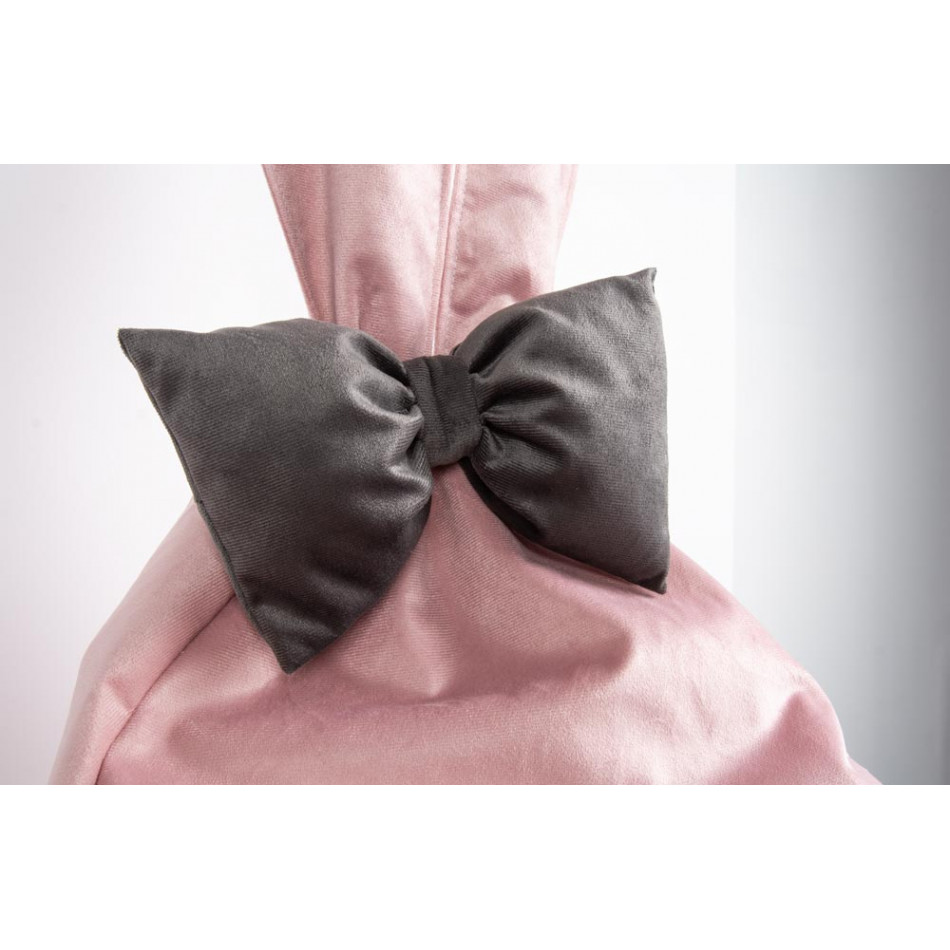 Kids Bean Bag Rabbit AD, pink/grey, H50x50x60cm