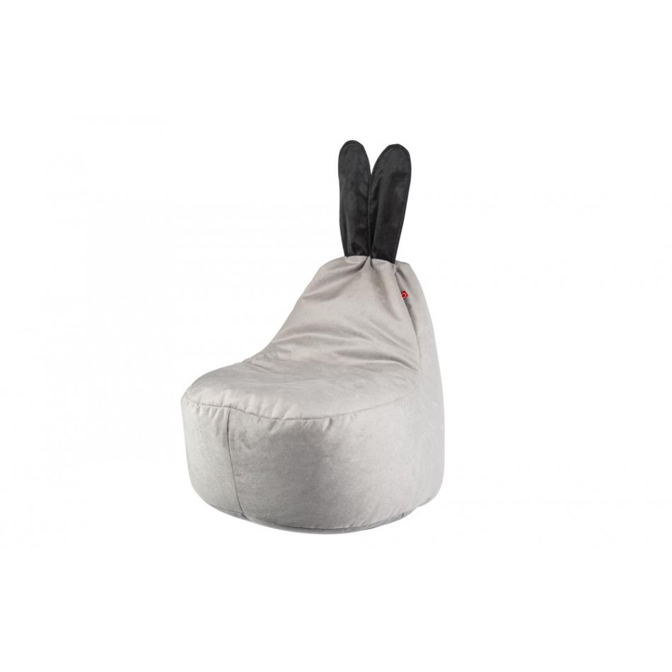 Kids Bean Bag Rabbit AD Contrast, grey/black, H50x50x60cm