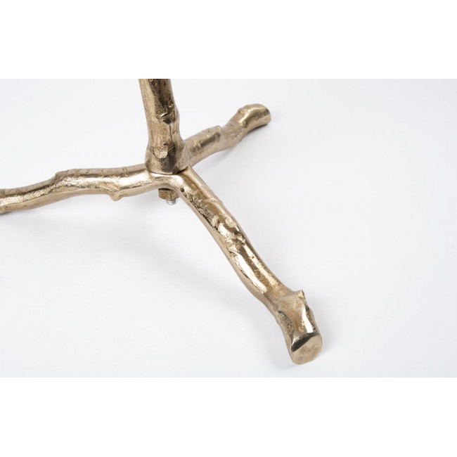 Decorative table Velards M, antique brass color, H54x50cm