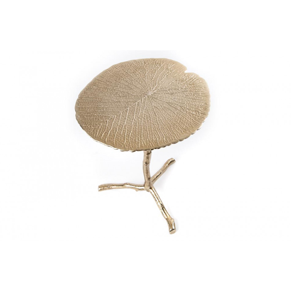 Decorative table Velards M, antique brass color, H54x50cm