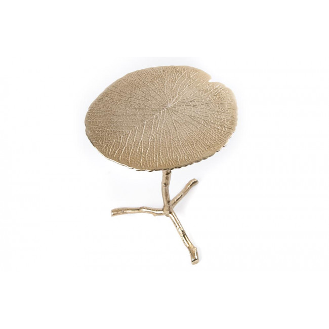 Decorative table Velards M, antique brass color, H54x50cm