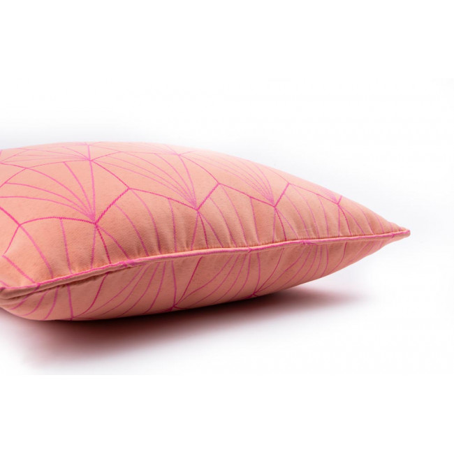 Декоративная наволочка Delirium 2, лососевого цвета с отделкой, 45x45см