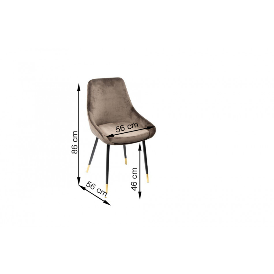 Kėdė SANTANA, kavos sp., H-86x56x56cm, sėdimosios dalies aukštis H-46cm