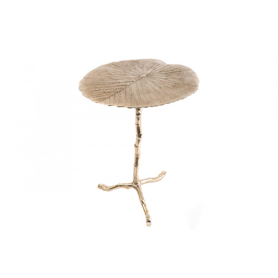 Decorative table Velards L, antique brass colour, H62x50cm