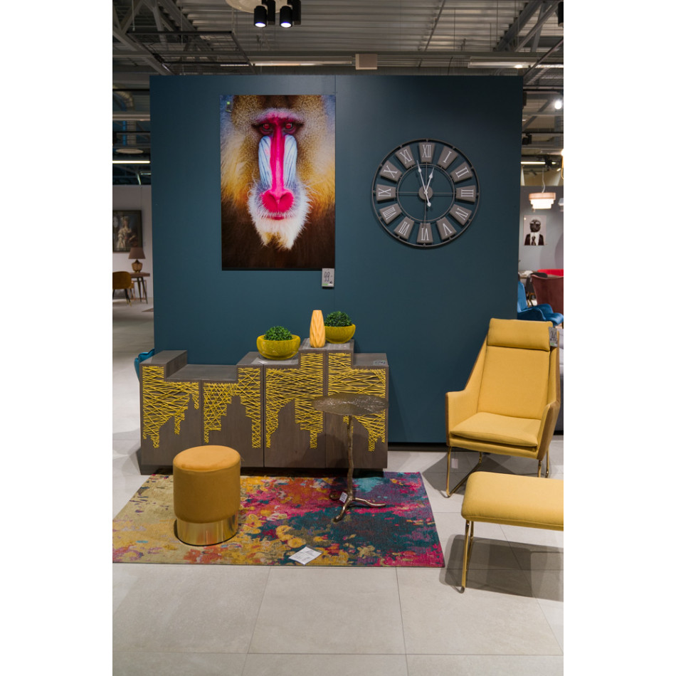 Decorative table Velards L, antique brass colour, H62x50cm