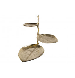 Decorative plate Venta, gold colour, 44x32.5x44.2cm