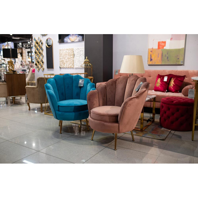 Кресло для отдыха Shell, розовый,  85x80x75cm, высота сиденья 43cm