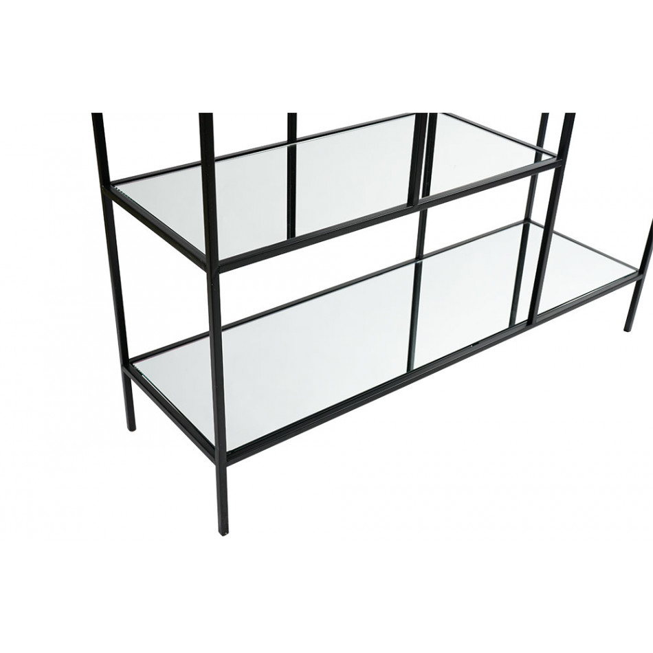 Metal shelf Benikarlo, black, 80x25x90cm