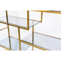 Metal shelf Belinda, golden, 195x115x30cm