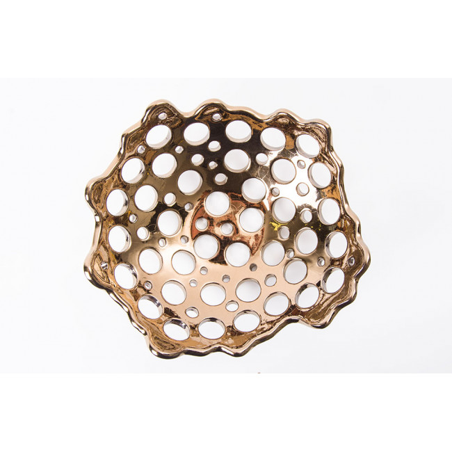 Decorative bowl Golden ring L, D25x9cm