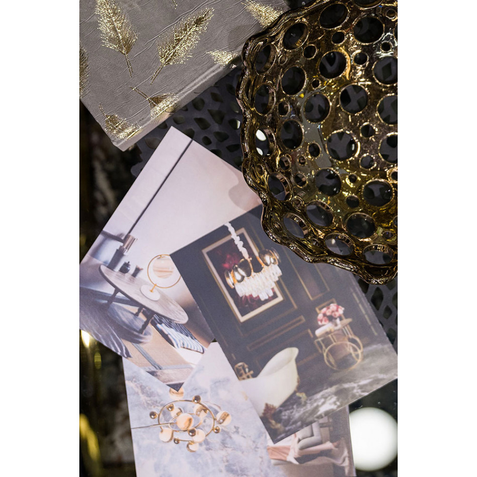 Decorative bowl Golden ring L, D25x9cm