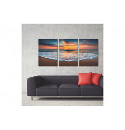 Sienos dekoracija WAVE, 3 dalys x 70x100, 210x100cm