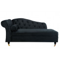 Sofa  CHESTERFIELD L, juodos sp., 164x70x83cm, sėdimosios vietos aukštis 42cm