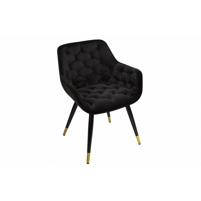 Chair Sarebourg, black colour, H-80x60x60cm, seat height 45cm